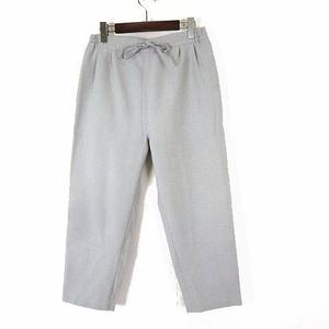 アイテムズ アーバンリサーチ ITEMS URBANRESEARCH パンツ ドライタッチ タック ワイド テーパード イージーパンツ M 38 ライトグレー 美品 レディース