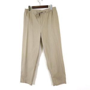 アイテムズ アーバンリサーチ ITEMS URBANRESEARCH パンツ ワイド テーパード イージーパンツ リネン コットン L ベージュ メンズ