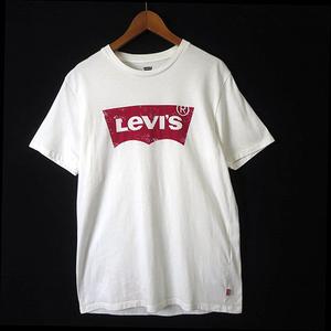リーバイス Levi's Tシャツ ヴィンテージ ロゴ プリント コットン クルーネック 半袖 S 白 ホワイト 赤 レッド メンズ