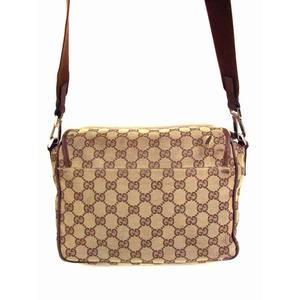 [鑑定済] GUCCI グッチ ショルダーバッグ GGキャンバス 28562 グッチ GUCCI ショルダーバッグ バッグ GG柄 キャンバス レザー 28562