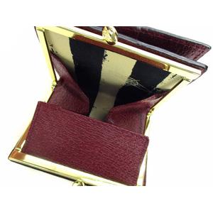 未使用品 ヴィヴィアンウエストウッド Vivienne Westwood EXECUTIVE 口金二つ折りミニ財布 二つ折り財布 コンパクトウォレット がま口 レザー 革 3218C9K ワインレッド レディース 069-202101160510
