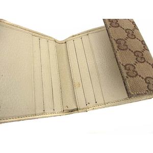 グッチ GUCCI GGキャンバス 二つ折り 財布 ウォレット Wホック