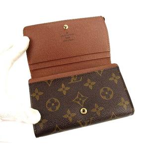 ルイヴィトン　モノグラム ポルトモネビエ トレゾール 二つ折り財布 L字 ルイヴィトン モノグラム ポルトモネ ビエ トレゾール 二つ折り 茶