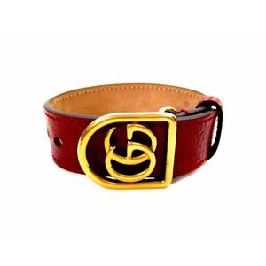 グッチ GUCCI レザーバングル レザーブレスレット GGマーモント ダブル 