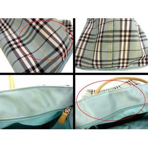 バーバリーブルーレーベル 水色 系チェック柄エコバッグ 日本製 トートバッグ バーバリーブルーレーベル BURBERRY BLUE LABEL トートバッグ