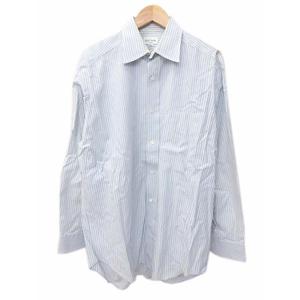 ポールスミス Paul Smith シャツ 長袖 ストライプ ビジネス カッター ドレスシャツ ワイシャツ Yシャツ トップス M 青 ブルー B メンズ 070 ベクトルパーク