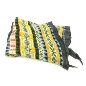 キャピタル kapital マフラー 縮絨ウール ストール 総柄 ロング