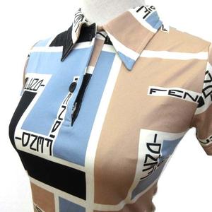 フェンディ FENDI ☆AA☆ ヴィンテージ ポロシャツ 半袖 ズッカ柄 ロゴ