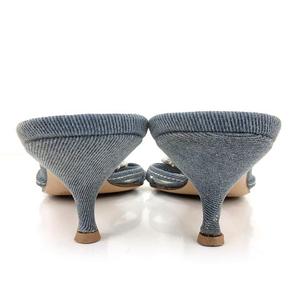 ミュウミュウ miumiu デニム サンダル フラワーモチーフ