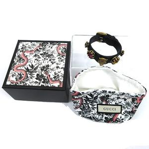 未使用品 グッチ GUCCI 2020年 レザーブレスレット タイガーヘッド