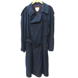 エルメス HERMES 80S トレンチ コート ダブル ロング ラグラン 