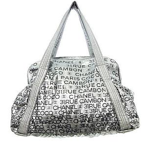 シャネル CHANEL アンリミテッド トートバッグ ロゴ総柄 12番台 