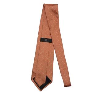 美品 CELINE セリーヌ タイ ベージュ×オレンジ