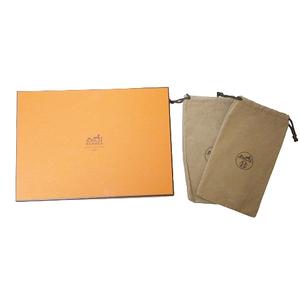 HERMES エルメス レザーグローブ シェーヌダンクル 箱付き