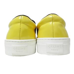 セリーヌ CELINE 美品 スリッポン スニーカー エナメル 37 約23.5cm  