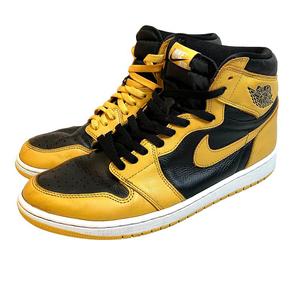 NIKE Air Jordan 1 黒/黄色 ハイカット　POLLEN Nike Sneakers Shoes Air Jordan 1 Retro High OG Pollen Yellow