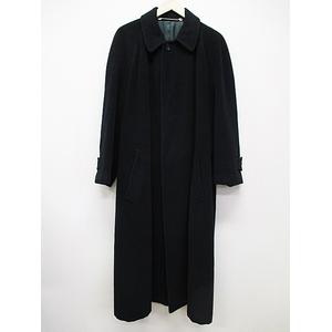 エルメス HERMES ステンカラーコート 起毛 ロング 46 黒 S A3644