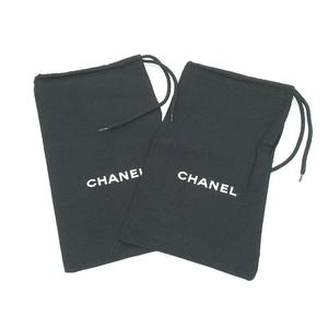 シャネル CHANEL 付属品 保存袋 巾着 ブラック 黒系 ロゴ シューズ  
