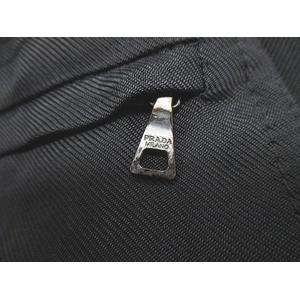 プラダ PRADA クロップドパンツ ジップフライ 絹 シルク 40S 黒系