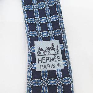 HERMES 青 シルク ネクタイ エルメス HERMES 7092 OA シルク 絹 ネクタイ レギュラータイ