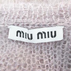 ミュウミュウ miumiu ノースリーブ ニット セーター 40 紫 パープル系 