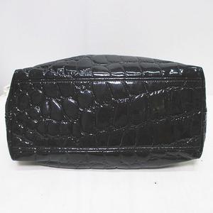 ミュウミュウ ハンドバッグ トートバッグ クロコ調 型押し レザー アイボリー ベージュ ポーチ付き ロゴ Bランク miu miu☆ミュウミュウ☆型押しハンドバッグ MIU MIU(ミュウミュウ