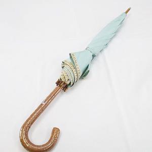 フェンディ FENDI かさ 長傘 レイングッズ ロゴ文字 ミントグリーン系