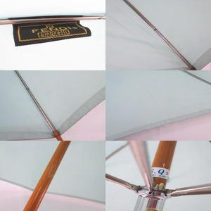 フェンディ FENDI かさ 長傘 レイングッズ ロゴ文字 ミントグリーン系