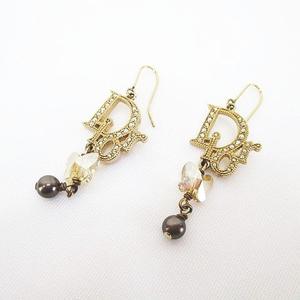クリスチャンディオール Christian Dior フックピアス ロゴ 蝶
