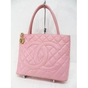 シャネル CHANEL キャビアスキン 復刻トート バッグ レザー ピンク 