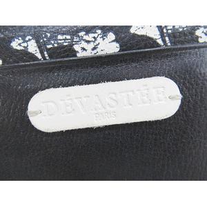 ディバステ Devastee フラップ 長財布 船柄 レザー 黒系