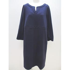 ドゥクラッセ Doclasse ひざ丈 長袖 ワンピース 11 紫 パープル 無地 ストレッチ レディース 077 ベクトルパーク