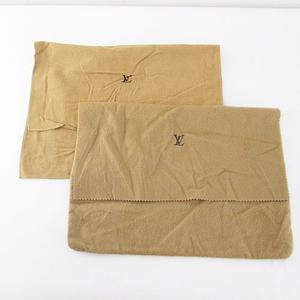 ルイヴィトン LOUIS VUITTON 保存袋 2枚セット ベージュ系 ロゴ 文字 