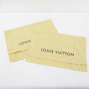 ルイヴィトン LOUIS VUITTON 保存袋 2枚セット ベージュ系 ロゴ 文字