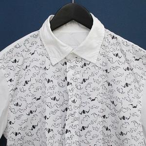 ジルサンダー JIL SANDER 半袖 シャツ 比翼 39 白系 ホワイト 