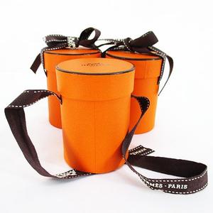 エルメス HERMES ツイリースカーフ 空箱 3個セット オレンジ系 