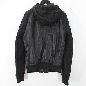 ドルガバブラックレザーボンバージャケット
