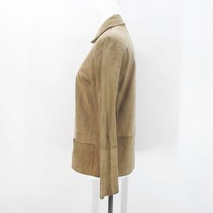 ルイヴィトン LOUIS VUITTON スエード レザージャケット 36 茶系  