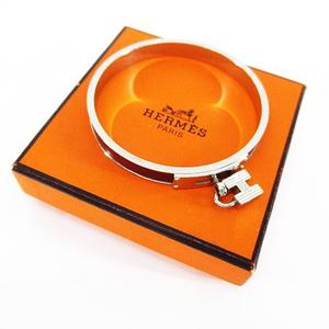 エルメス HERMES ケリー バングル Hロゴ ブレスレット ブラウン 茶 H 
