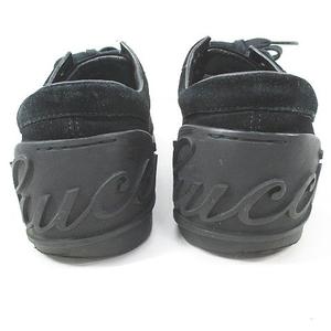 グッチ GUCCI スニーカー ローカット 37.5 ブラック 黒系 スエード 