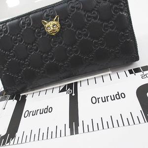 グッチ GUCCI 長財布 ラウンドファスナー ウォレット リネアキャット  