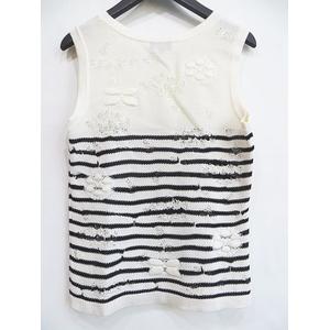 シャネル CHANEL P56125K07347 R8873 ボーダー ノースリーブ ニット  