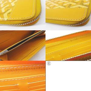 ゴヤール GOYARD マティニヨン 長財布 ファスナー ジップ イエロー
