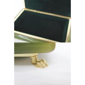 グリーンオニックス 大理石 翡翠色 宝石小物入れ ジュエリー