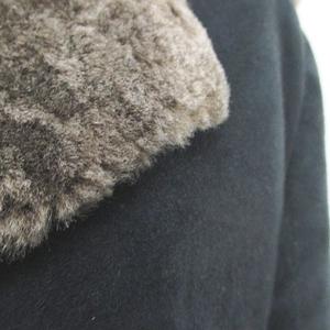 ハーフムーン HALF MOON ムートンコート ロング丈 羊革 レザー 4 灰系 