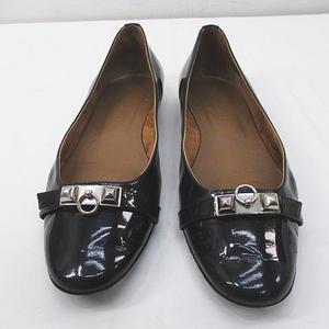 エルメス HERMES メドール パンプス フラット ベルトデザイン 38