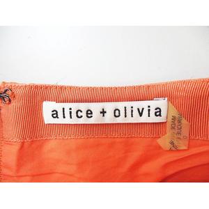 美品 アリスオリビア alice+olivia ミニ丈 フレアスカート オレンジ