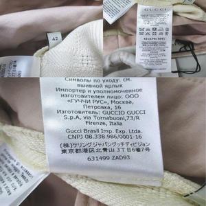 グッチ GUCCI 631499 ショートパンツ 42 白系 アイボリー ジップフライ