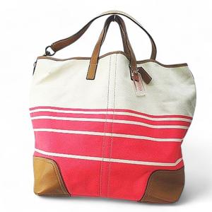 コーチ COACH F28806 2WAY トートバッグ ハドレー ストライプ ラージ  