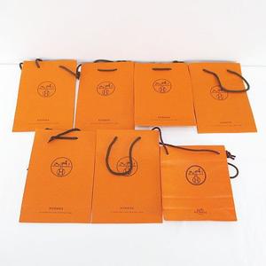 エルメス HERMES 19枚セット 紙袋 ショッパー ショップ袋 純正 付属品 ロゴ サイズ違い オレンジ系 その他